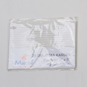 Set Tarjeta Kardex 4x6 cms